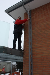 Jumbo brandstige udfoldbar m/låsesplit 4,8 meter fylder minimalt 43BS480
