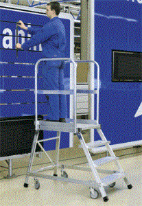 Jumbo arbejdsplatform enkelt max 150 kg 41APE192 8 trin. 106 x 192 x 209 cm