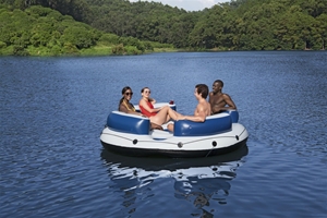 Bestway Lazy Dayz Island flydende lounge 256 x 256 cm