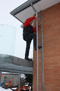 Jumbo brandstige udfoldbar m/låsesplit 3,9 meter fylder minimalt 43BS390