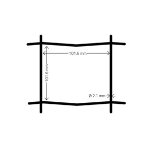 Hortus havehegn i sort med 10 x 10 cm masker i 0,6x25 m rulle plastbelagt