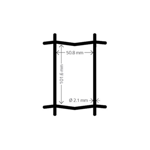 Hortus havehegn i sort med 5 x 10 cm masker i 1x25 m rulle plastbelagt