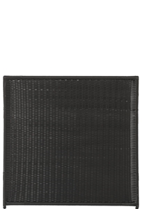 Plus Trend hegn sort i polyrattan flet 115 x 110 cm 16406-1