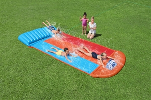 Bestway H2OGO! Tsunami Splash Ramp vandglidebane med 3 baner længde 488 cm