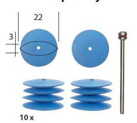 Proxxon silicone polerer linseforme. 10 stk. Proxxon nr. 28293